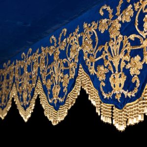 Royal Blue & Gold Embroidered Ceremonial Cape Border