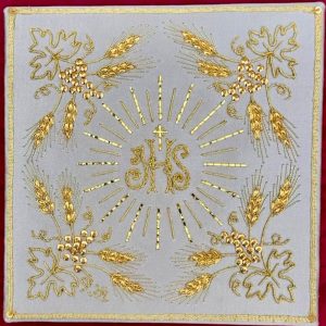 IHS Gold Embroidered Chalice Pall