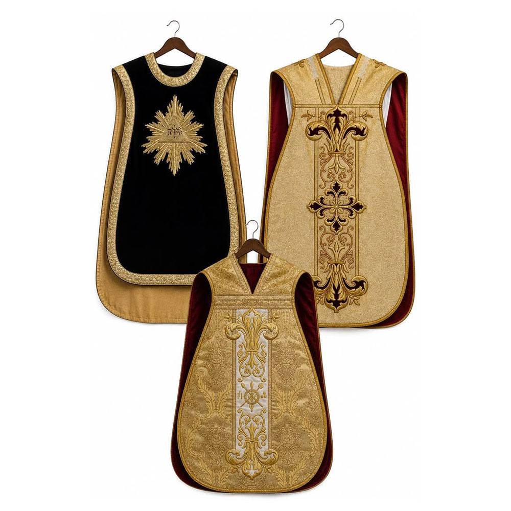 Traditional Gold Embroidered Roman Chasuble