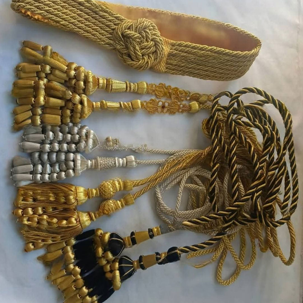 Gold & Silver Ceremonial Cincture Cords with Tassels - Image 2